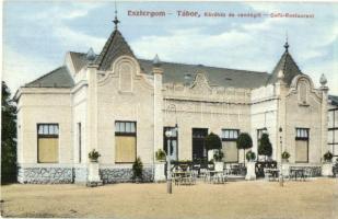 Esztergom, Esztergom-Tábor; Kávéház és vendéglő, étterem. Kiadja Kaufmann Ferenc