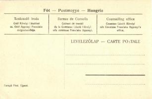 Fót, Népjóléti Intézmény, Tanácsadó iroda, Gróf Károlyi Lászlóné született Gróf Apponyi Franciska do...