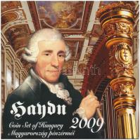 2009. 5Ft-200Ft Haydn (7xklf) forgalmi érme sor, benne Joseph Haydn Ag emlékérem (12g/0.999/29mm) T:BU kis patina Adamo FO43.3