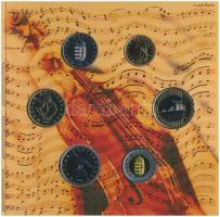 2009. 5Ft-200Ft "Haydn" (7xklf) forgalmi érme sor, benne "Joseph Haydn" Ag emlék...