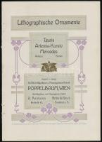 cca 1900 Szecessziós stílusú nyomtatványminta, K.u.k. Hof-Schriftgießerei Poppelbaum Wien, 4p