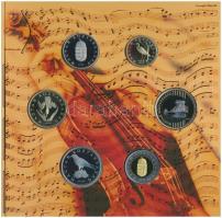 2009. 5Ft-200Ft "Haydn" (7xklf) forgalmi érme sor, benne "Joseph Haydn" Ag emlék...