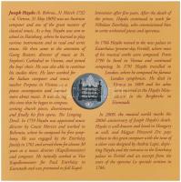 2009. 5Ft-200Ft "Haydn" (7xklf) forgalmi érme sor, benne "Joseph Haydn" Ag emlék...