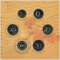 2009. 5Ft-200Ft "Haydn" (7xklf) forgalmi érme sor, benne "Joseph Haydn" Ag emlék...