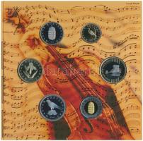 2009. 5Ft-200Ft "Haydn" (7xklf) forgalmi érme sor, benne "Joseph Haydn" Ag emlék...