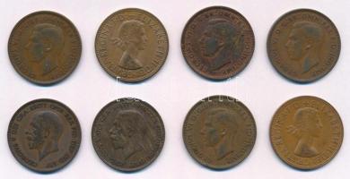 Nagy-Britannia 1934-1967. 1p Br (8xklf) T:2-3
Great Britain 1934-1967. One Penny Br (8xdiff) C:XF-F