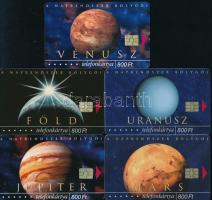 A Naprendszer bolygói, 5 db különböző telefonkártya, közte 10 000 példányos kiadások