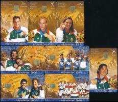 8 db különböző magyar Olimpia motívumos telefonkártya, csak 30 000 példányos kiadások