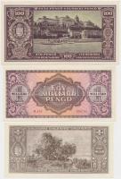 Vegyes: 1945. 100P + 1946. 1.000.000.000P + 1.000.000MP + 10.000.000MP + 1.000.000.000MP + 1962. 10F...