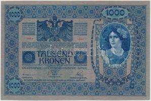 1902. 1000K függőleges "Deutschösterreich" felülbélyegzéssel, mindkét oldala német T:I