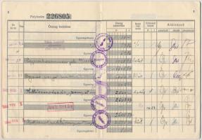Budapest 1937-1944. "Pesti Magyar Kereskedelmi Bank" betétkönyv, több kitöltött oldallal