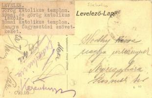 Levelek, Görögkatolikus templom, Római és Görögkatolikus iskola, Római katolikus templom, Hangya Fog...