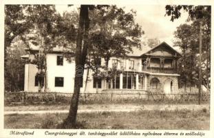 Mátrafüred (Gyöngyös), Csongrád megyei ált. tanítóegyesület üdülőháza, nyilvános étterme és szállodája