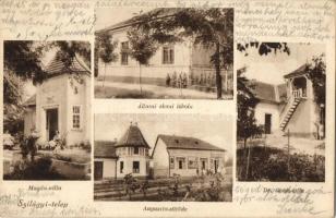 Szilágyitelep (Szigethalom), magda villa, Állami elemi iskola, Auguszta sütöde, Dr. Grosz villa