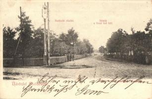 1904 Szolnok, Sétatér a Tisza híd felé. Szigeti H. udv. fényképész felvétele (fl)