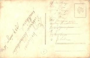 1927 Visegrád, kirándulók zenészek társaságában. photo (fl)