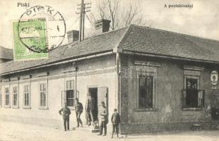 1916 Piski, Simeria; M. kir. Posta hivatal. Adler fényirda / post office