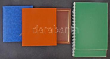 11 db jobb minőségű nagy alakú képeslapalbum dobozban / 11 big sized postcard albums in good conditi...