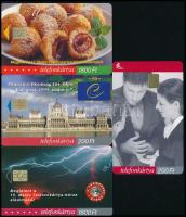 1991-2002 4 db különböző telefonkártya, 2000-2500 példányban