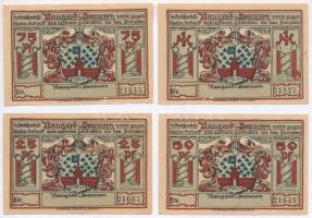 Németország / Weimari Köztársaság / Saugard in Pommern ~1921. 4db klf szükségpénz T:I-
Germany / We...