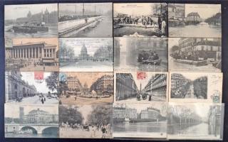Paris, Párizs - Egy doboznyi (kb. 1600 db) RÉGI városképes lap / Cca. 1600 pre-1945 town-view postcards in a box