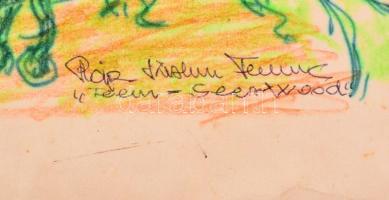 Olvashatatlan jelzéssel: Robin Hood and the teem of Seerwood. Vegyes technika, papír, 42×60 cm