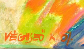 Véghseő Klára (1953-): Szentendre. Olaj, vászon, jelzett, 79×59 cm