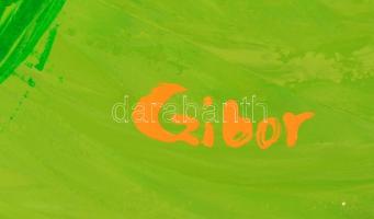 Czibor Ildikó (1969- ): Ikrek. Olaj, farost, jelzett, 70×50 cm