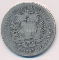 Venezuela 1887. 5B Ag (24,32g) T:3 ph.
Venezuela 1887. 5 Bolivares (24,32g) C:F edge error
Krause ...
