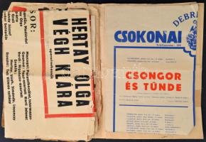 cca 1930-1940 11 db színházi plakát. Vegyes méretben és állapotban