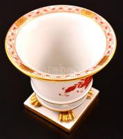 Herendi Apponyi mintás karmos váza, kézzel festett, jelzett, kis kopásnyomokkal, m: 9,5 cm, d: 10,5 ...