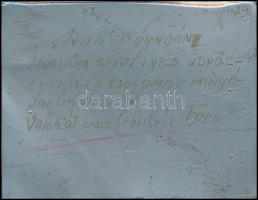 1941 Lelőtt szovjet Rata repülőgép szárnyán bekarcolt és hazaküldött tábori posta levél az orosz fro...