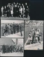 cca 1960 A Budapesti Madrigálkórust ábrázoló fényképek, rajtuk Czigány György és mások. 4 kép 9x14 cm, 11x9 cm