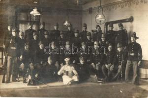 1914 Pozsony, Pressburg, Bratislava; a levél írója a pozsonyi csendőrségi tagjaként fotóját először sikertelenül az "SMS Szigetvár" védett cirkálóra küldte, ahol már nem tartózkodott a címzett, ezért az "SMS Satellit" torpedóhajóra küldte aztán / gendarmerie of Bratislava, photo postcard first sent unsuccesfully to "SMS Szigetvár" K.u.K. protected cruiser, then to "SMS Satellit" K.u.K. torpedo gunboat (EK)