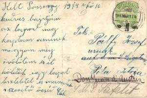 1914 Pozsony, Pressburg, Bratislava; a levél írója a pozsonyi csendőrségi tagjaként fotóját először ...