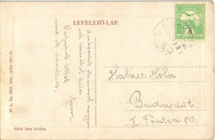 1911 Csap, Chop; Fő utca, posta hivatal, Krausz József divatáruháza. W.L. Bp. 5675. Glück Imre kiadá...