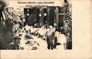 Budapest V. Gömbös Lajos étterme a Zenélő Órához, belső. Városház utca 10. (EK)