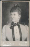 cca 1890 Üchtritz Olga fénnyomatú képe 11x18 cm