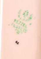 Hollóházi porcelán táncosnő, kézzel festett, jelzett, két apró gyári repedéssel, m: 23 cm