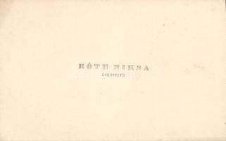 1898 Róth Miksa üvegfestő névjegykártyája, hátoldalán saját kezű irásával