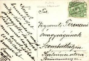 1915 Wiener Neustadt, Alexander Farkas bor és likőr üzlete, mellette A. Mayerhofer mosodája. A lap h...