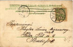 1903 Vaskapu-csatorna, Portile de Fier; "Deák Ferencz" (később Dunagyöngye) gőz. kerekes s...