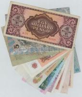 15db-os vegyes külföldi bankjegy tétel, közte Olaszország, Orosz Birodalom, valamint 1db magyar peng...