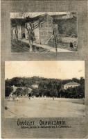 1913 Oravica, Oravita; Gőzmalom tér, Lövészkert és Zárda villa / Steam mill square, shooting garden, nunnerys villa (Rb)