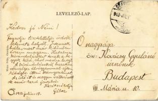 1913 Oravica, Oravita; Gőzmalom tér, Lövészkert és Zárda villa / Steam mill square, shooting garden,...