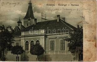 1918 Barcarozsnyó, Rozsnyó, Rasnov, Rosenau; paplak / Pfarrhaus / rectory (Rb)