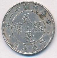 Kínai Császárság / Kwangtung Tartomány 1912-1920. 20c Ag (5,37g) T:2 
Chinese Empire / Kwangtung Pr...