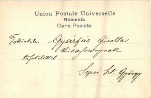 1902 Galati, Galatz; Portul Galati. Editeurs Negoescu & Manitiu / sailing vessels in the harbor,...