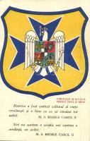 Credinta si Munca pentru Tara si Rege M. S. Regele Carol II / Carol II of Romania Faith and Work for the Land and the King, Kingdom of Romania coat of arms + 1940 Máramarossziget visszatért So. Stpl.