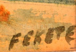 Fekete jelzéssel: Épület. Akvarell, papír, üvegezett keretben, 24×17 cm